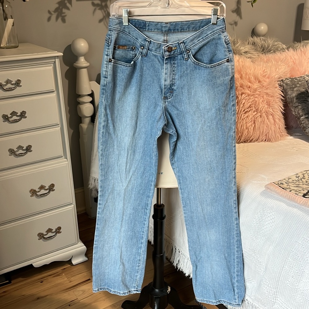 Riders Jeans Womens 10 Straight Leg Light Wash